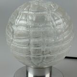 60s 70s table lamp bedside lamp chrome Doria glass space age design