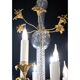 Lustre en bronze doré et cristal, 19 siècle