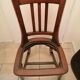 Chaise d'aisance en bois ancienne chene massif