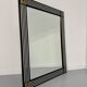 Large vintage mirror from the 1970s, DEKNUDT design, geometric wood decor