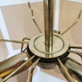 Mid Century Vistosi Smoked Glass Chandelier - Italian Pendant Light