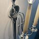 Vintage Italian neoclassical wall sconces in Hollywood Regency style, set of 3.