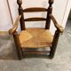 Fauteuil paillé rustique en chêne massif – Style campagne
