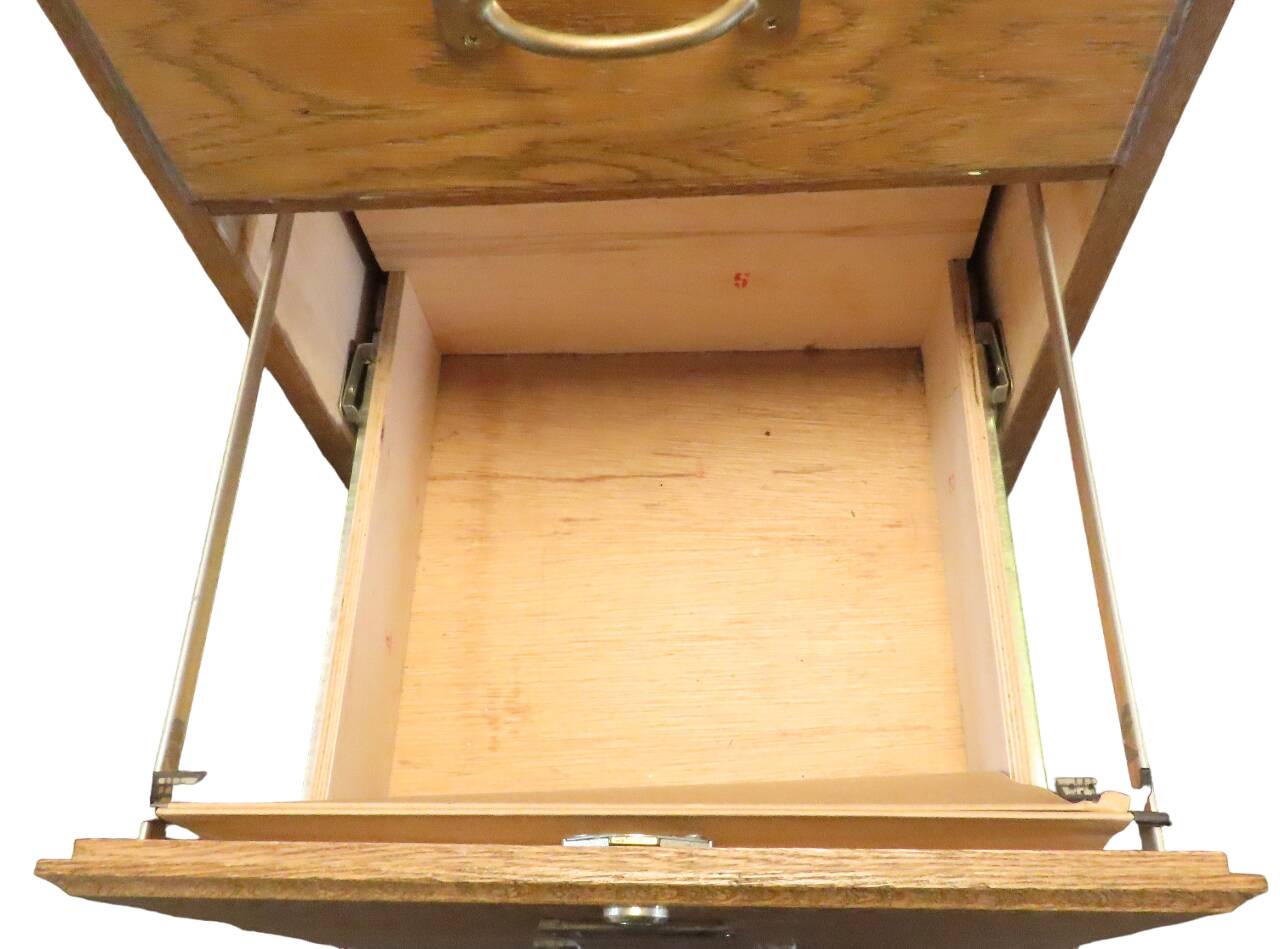 Oak filing cabinet 4 drawers vintage hanging filing cabinet from the 1930s