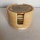 Set of 6 onyx glasses coasters
