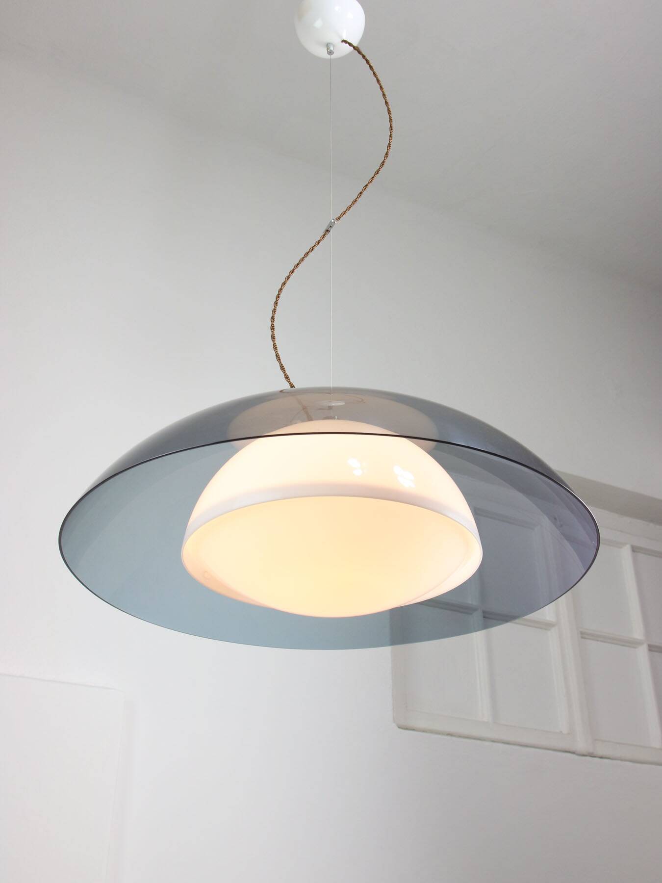 Vintage Blue Ufo Space Age Lamp from Guzzini, 1970s