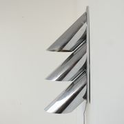 Italian mid-century three tube directional wall light