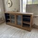 Oak sideboard with glass doors