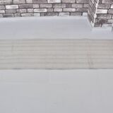 White Neutral Vintage Hemp Kilim Rug sku3799