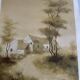 Lithographie originale de Bernard Charoy « vieille ferme »