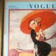 Illustration, former cover of Vogue Magazine, under golden frame