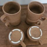 Coffee maker and its 6 stoneware cups