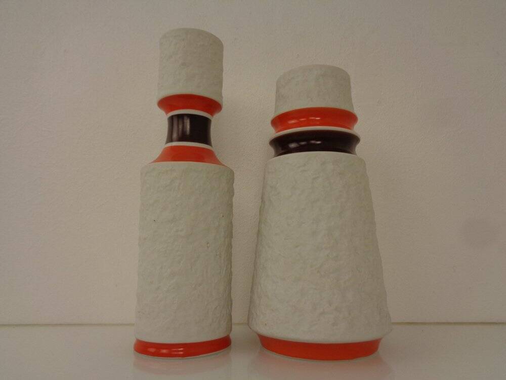 Space Age Op Art Vases from Royal KPM, 1960s, Set of 2