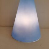 Table lamp made in France, model Teepee, in double-layer glass (clear and light blue)