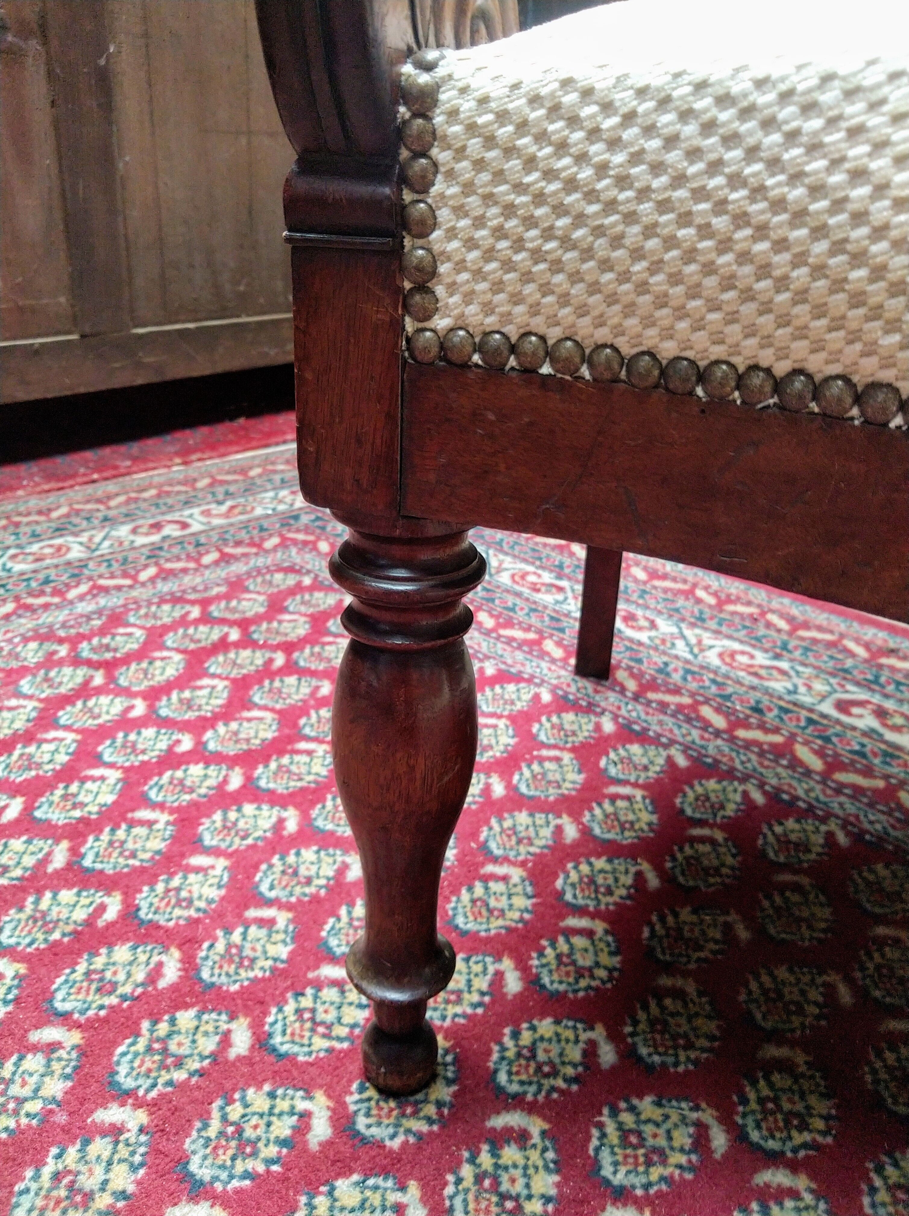 Paire de fauteuils en acajou d'époque Restauration estampillés Guinard