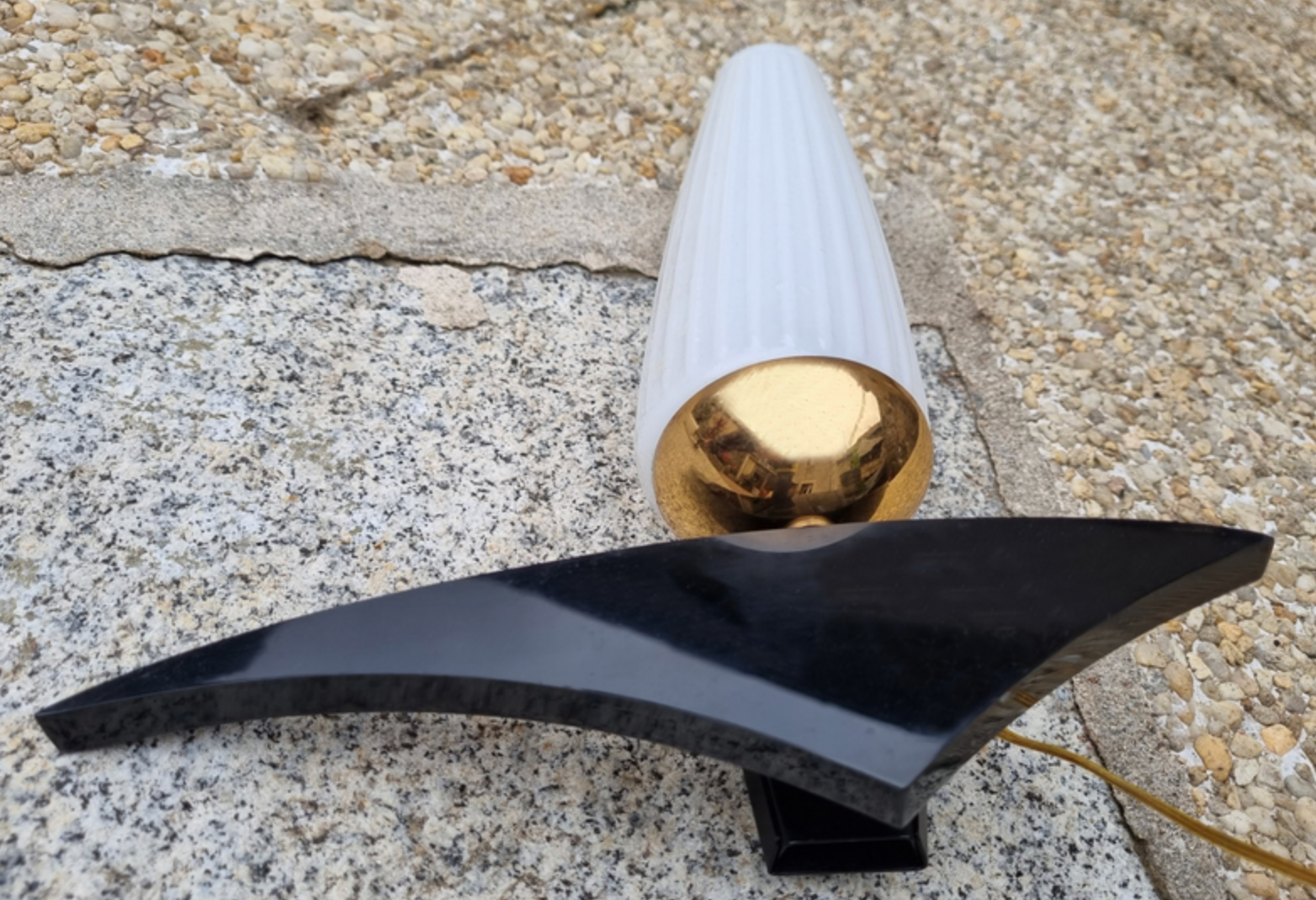 Pair of modernist wall lamps, vintage, 50s