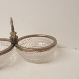Aperitif servant, glass and silver metal