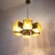 Brass chandelier mid-century design, Hungary 1970s