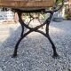 Garden bench cast iron bases and wooden seat