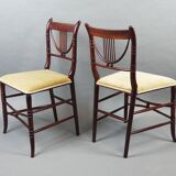 Set of six faux bamboo style chairs