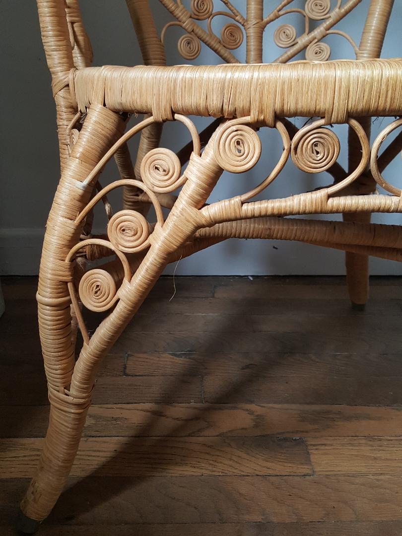 Peacock rattan chair