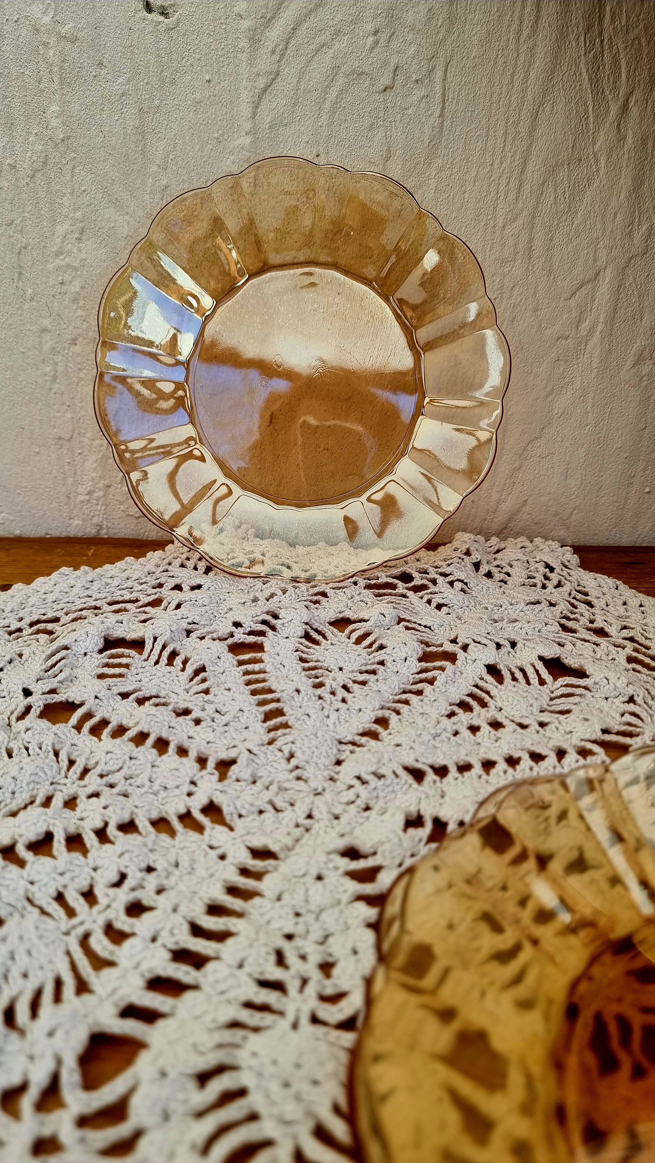 Set of 3 vintage Dulcine dessert plates