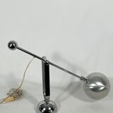 Mid-century Modern Italian chrome counterweight table lamp from 70s