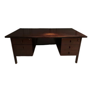 Bureau acajou danemark 5 tiroirs