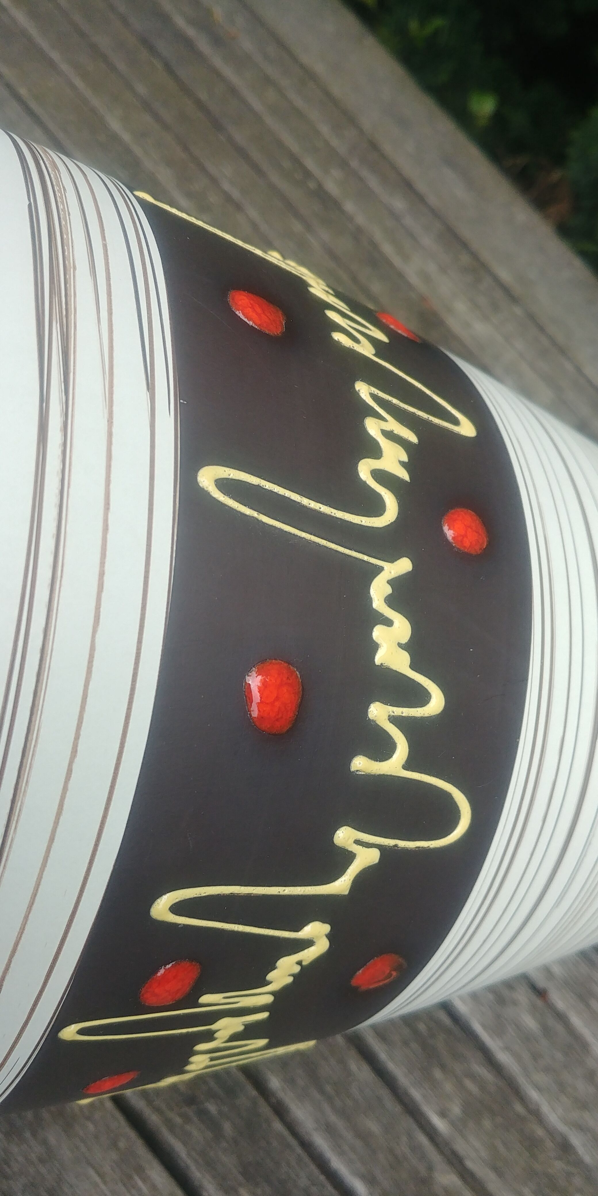 Very Large glazed ceramic vase Vintage W.Germany 60s soliflore shape