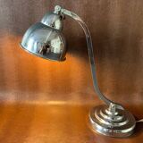 Old desk lamp, Art Deco, in chrome metal-1950