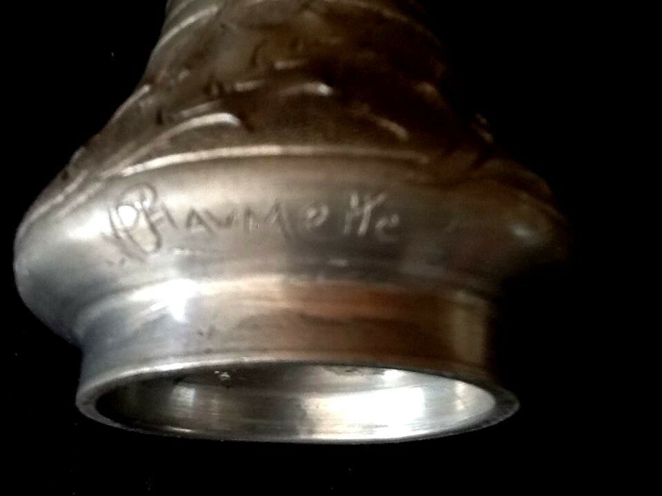 Guaranteed pure Tin Sign P. Chaumette vase