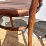 4 curved wooden bistro chairs