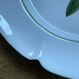 Pair of vintage Charolles plates hand-painted – Botanical decor