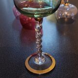 Colored crystal glasses