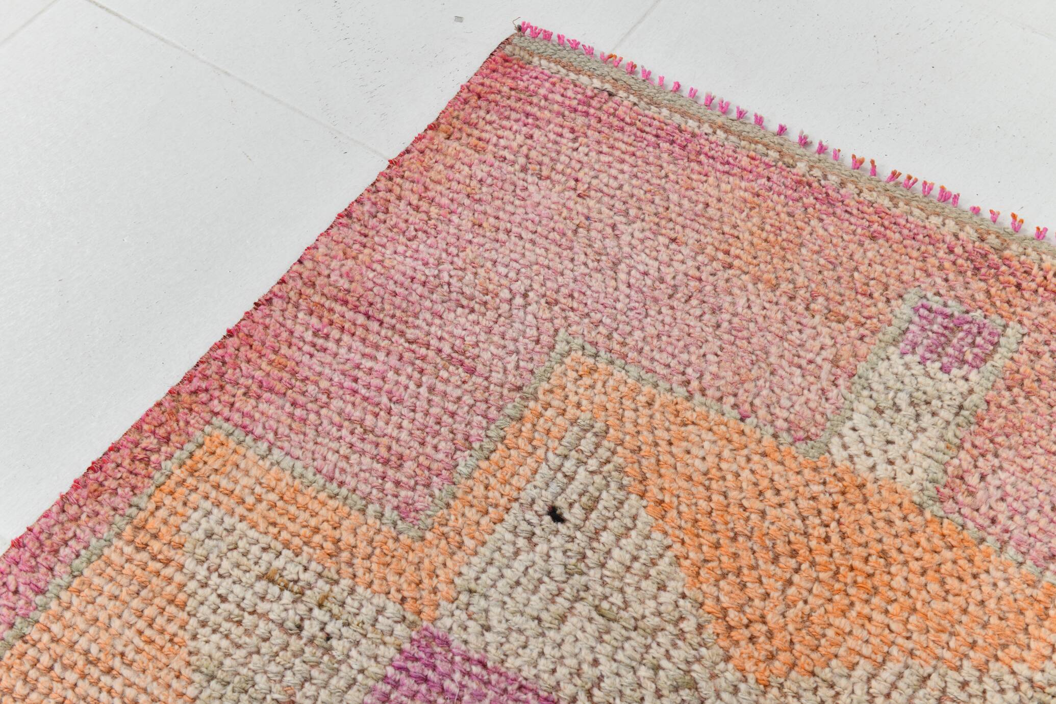 Pink Orange Turkish Runner Rug 87x316Cm SK 23422