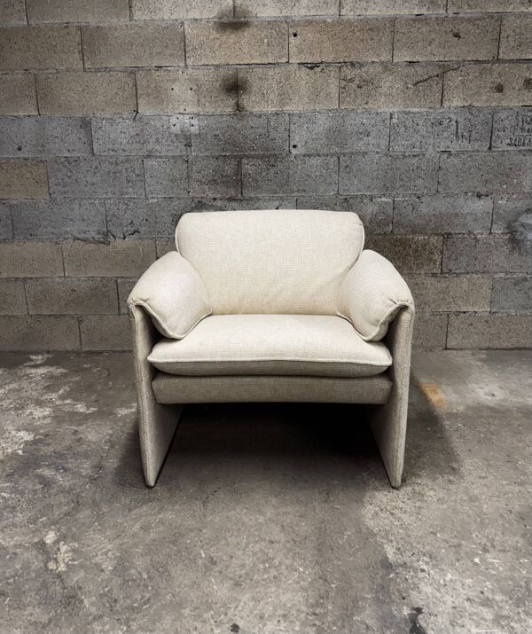 Fauteuil leolux Bora Bora tissu haricot
