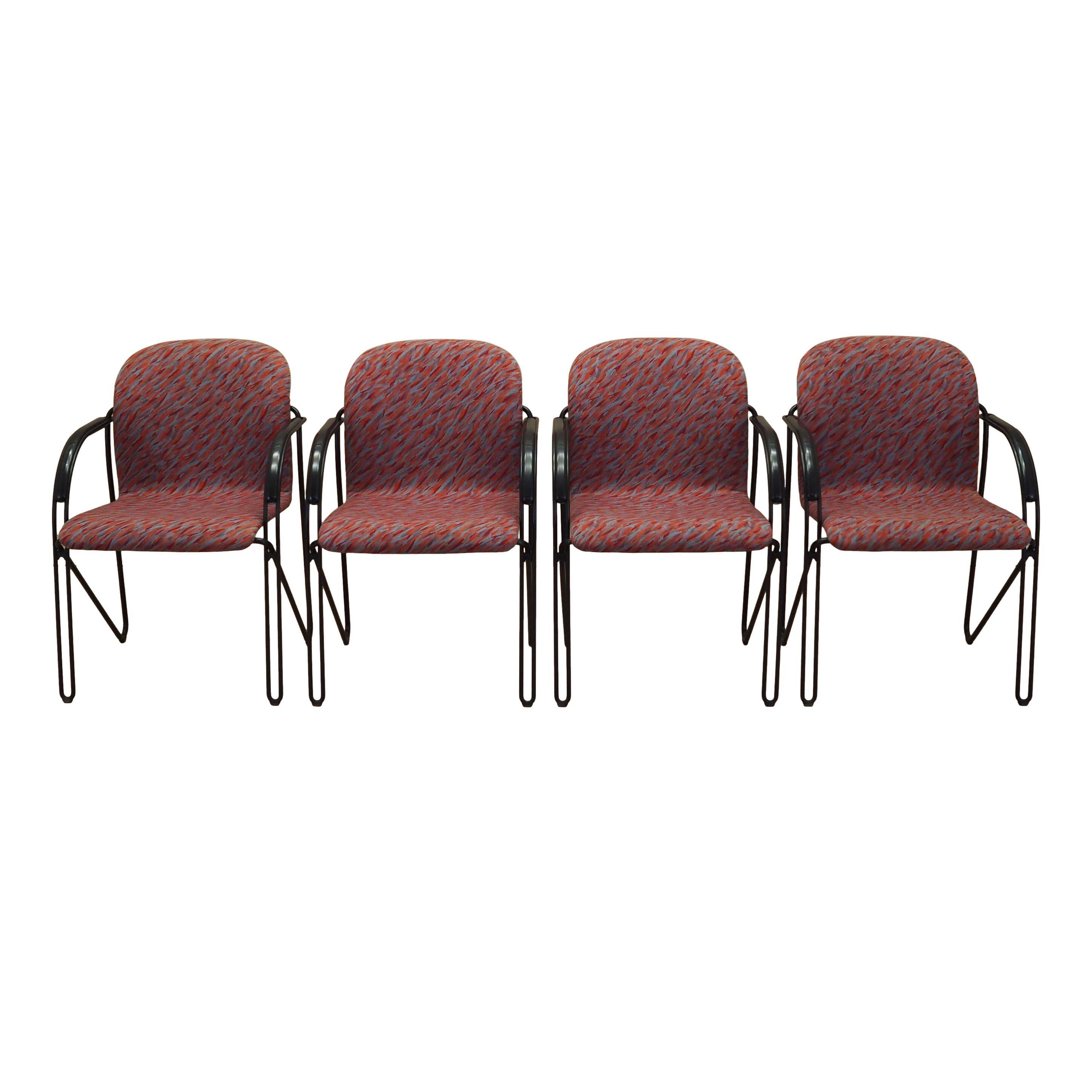 Set of four chairs, Italian design, 1980s, production: Italy