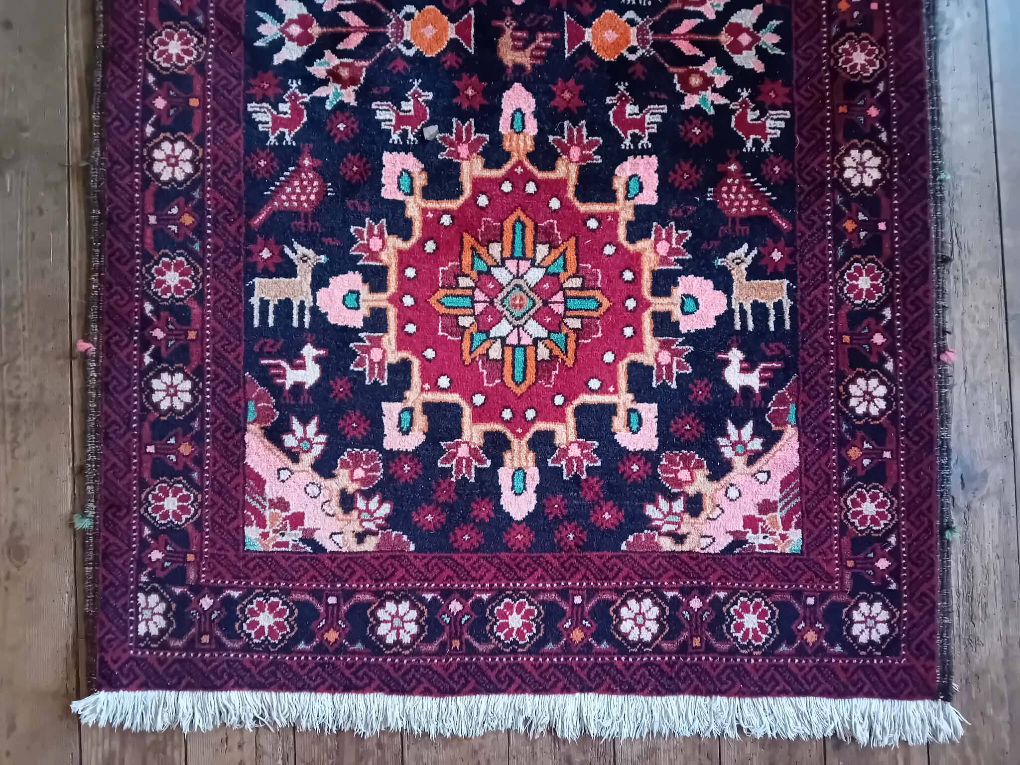 Handmade Belouch Persian rug 187x93cm