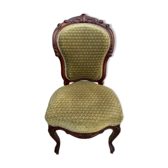 Louis XV style chair in solid mahogany from the 19th century