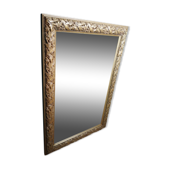 Gilded beveled mirror