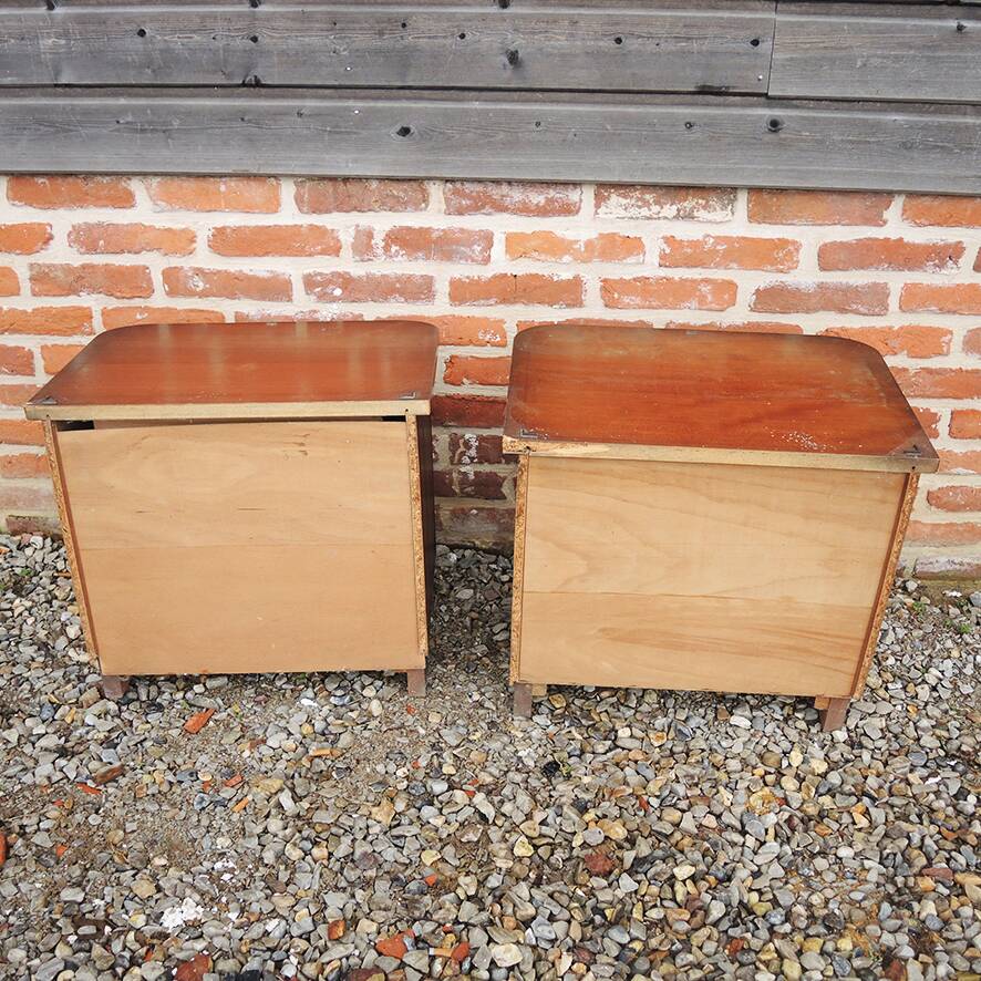 2 Antique Wooden Bedside Tables