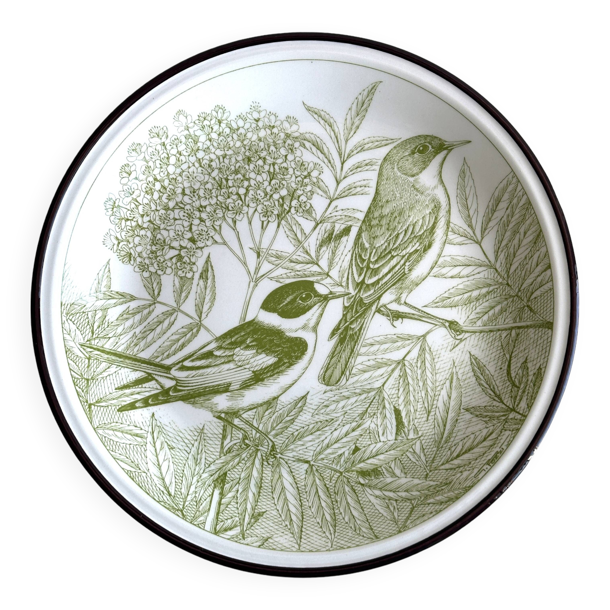 Green bird plate.