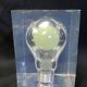 Pop art "Ampoule", fluorescent green light, design Pierre Giraudon 1970