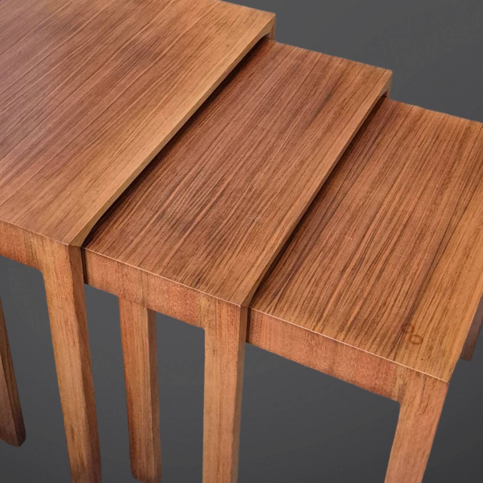 Set of 3 mid-century nesting tables by Wilhelm Renz, Germany 1960s