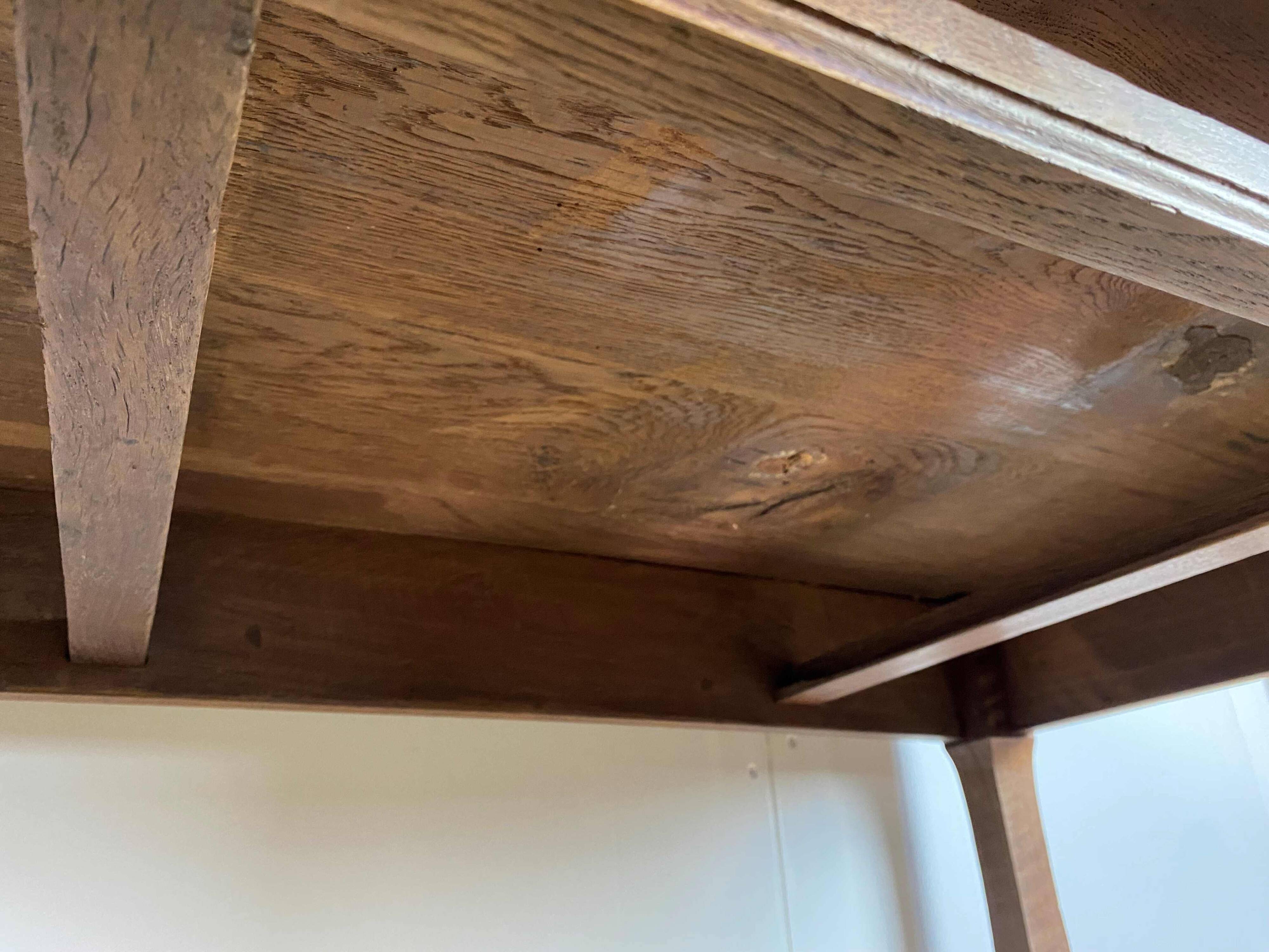One drawer desk in solid oak 1900