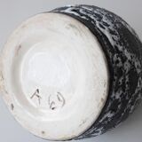 Pitcher vase ceramic way wash & orange 1950 1960 vintage 50's 60's