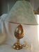 Kronenbourg - "K" hop flower lamp in filled brass and its lampshade