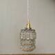 Vintage tulip pendant light in clear molded glass