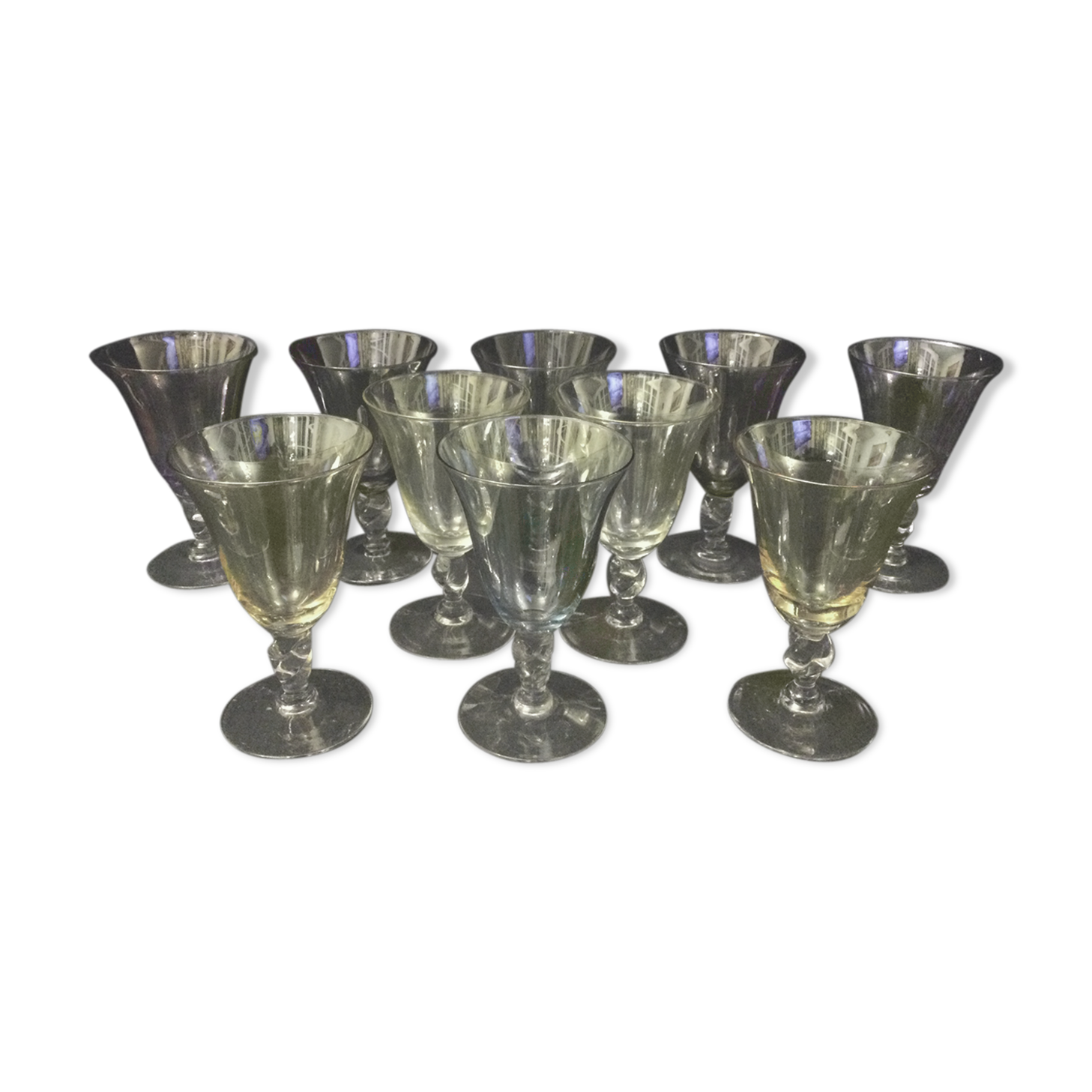 Serie de 10 verres de couleurs