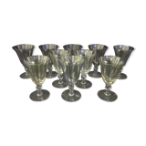 Set of 10 glasses of color